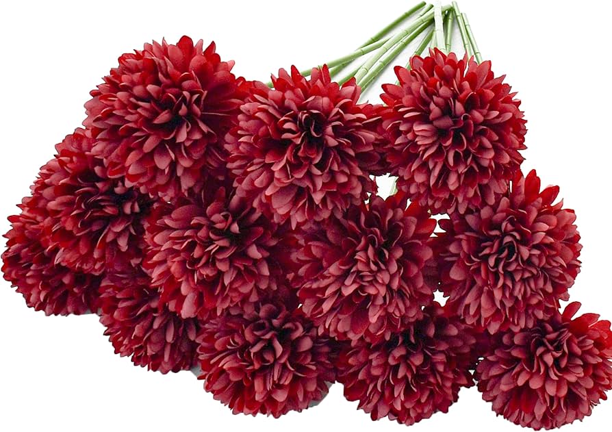 Burgundy Deco Chrysanthemum